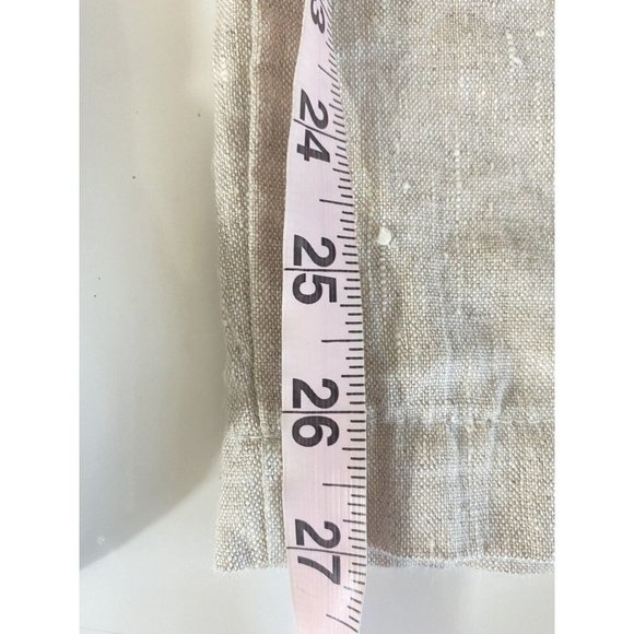 B Hadikusumo M Linen Pull on Pant Wide Leg Beige Elastic Waist Lagenlook - Picture 6 of 9